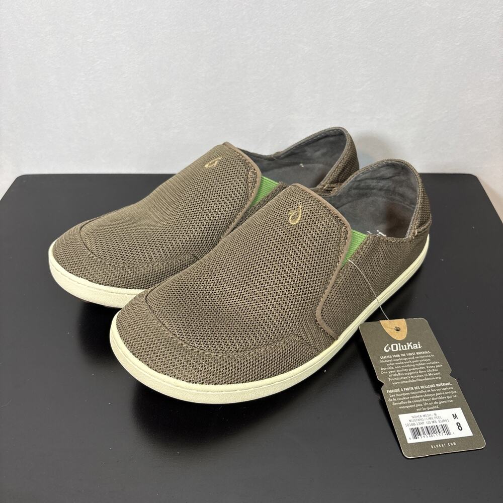 Olukai Nohea Mesh Slip On Shoes M8/W9.5 Coastal Athleisure Beachy Island Surfer